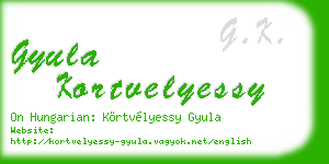 gyula kortvelyessy business card