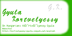 gyula kortvelyessy business card